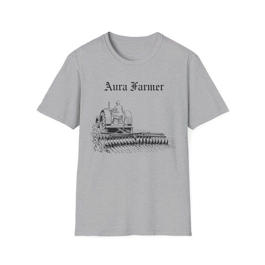 Aura Farmer Unisex Softstyle T-Shirt, Casual Tee for Nature Lovers, Anime Enthusiast and the Brooding Badass who likes to sit silently in the corner.