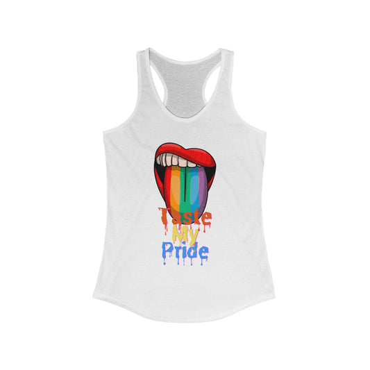 Pride Graphic Racerback Tank Top, Taste Pride Shirt, LGBTQ+ Apparel, Summer Activewear, Festival Outfit