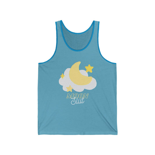 Moon Dream Unisex Jersey Tank - Cozy Stars & Clouds Design