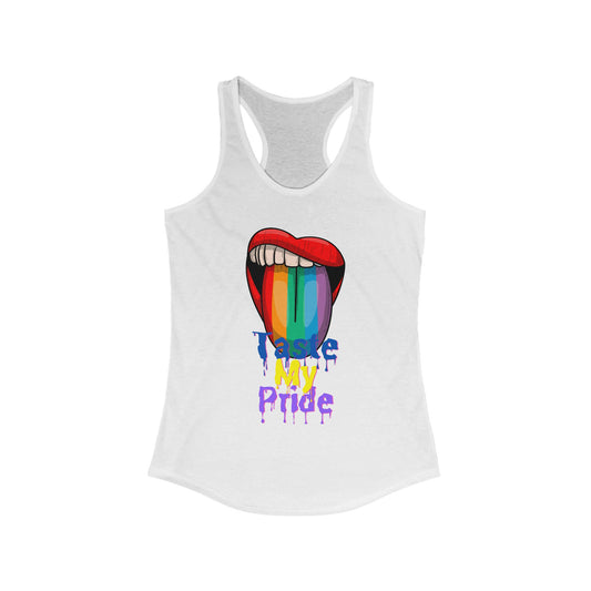 Pride Graphic Racerback Tank Top, Taste Pride Shirt, LGBTQ+ Apparel, Summer Activewear, Festival Outfit