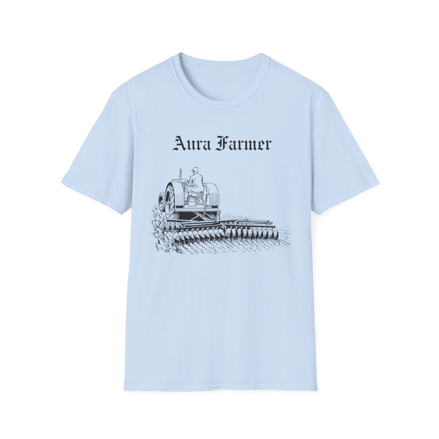 Aura Farmer Unisex Softstyle T-Shirt, Casual Tee for Nature Lovers, Anime Enthusiast and the Brooding Badass who likes to sit silently in the corner.