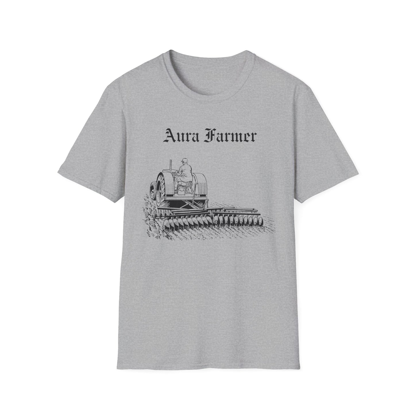 Aura Farmer Unisex Softstyle T-Shirt, Casual Tee for Nature Lovers, Anime Enthusiast and the Brooding Badass who likes to sit silently in the corner.