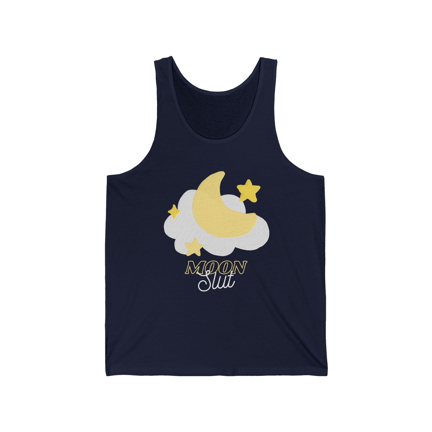 Moon Dream Unisex Jersey Tank - Cozy Stars & Clouds Design