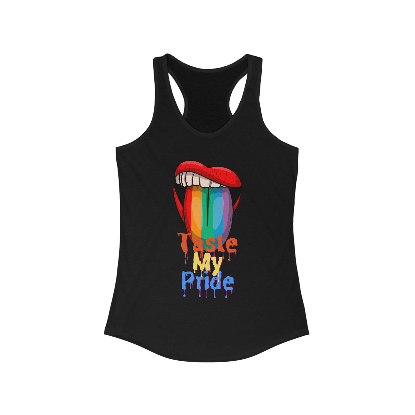 Pride Graphic Racerback Tank Top, Taste Pride Shirt, LGBTQ+ Apparel, Summer Activewear, Festival Outfit