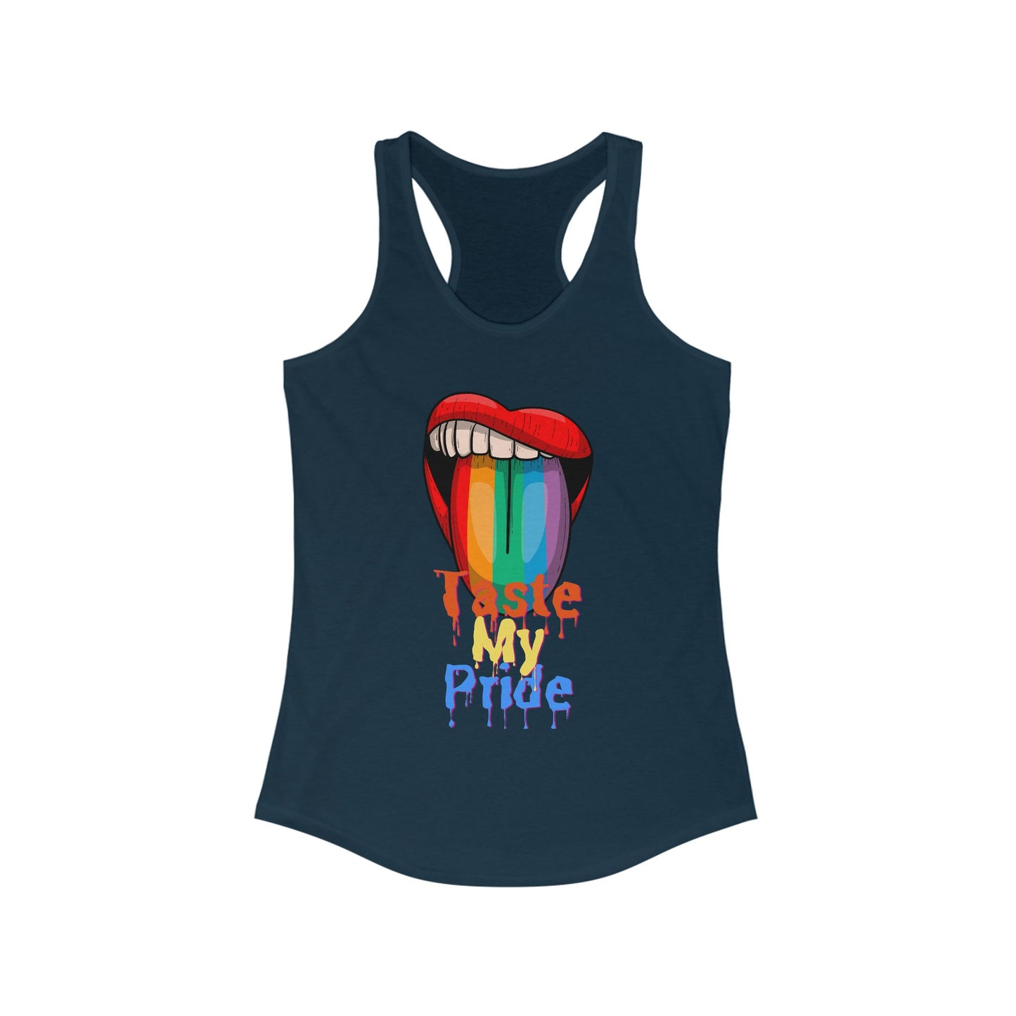 Pride Graphic Racerback Tank Top, Taste Pride Shirt, LGBTQ+ Apparel, Summer Activewear, Festival Outfit