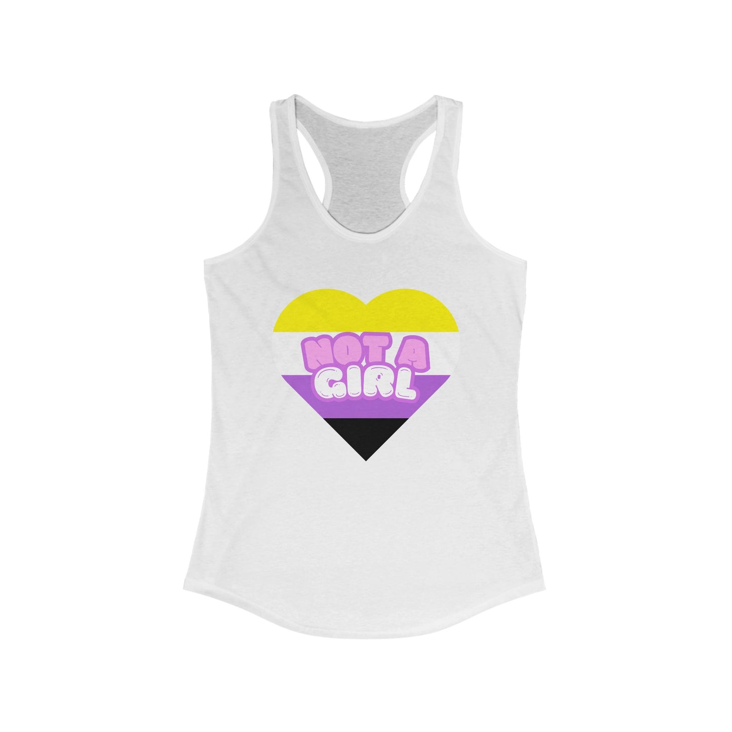 Not A Girl Racerback Tank Top, Taste Pride Shirt, LGBTQ+ Apparel, Summer Activewear, Festival Outfit