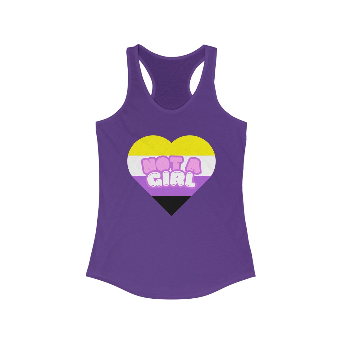 Not A Girl Racerback Tank Top, Taste Pride Shirt, LGBTQ+ Apparel, Summer Activewear, Festival Outfit