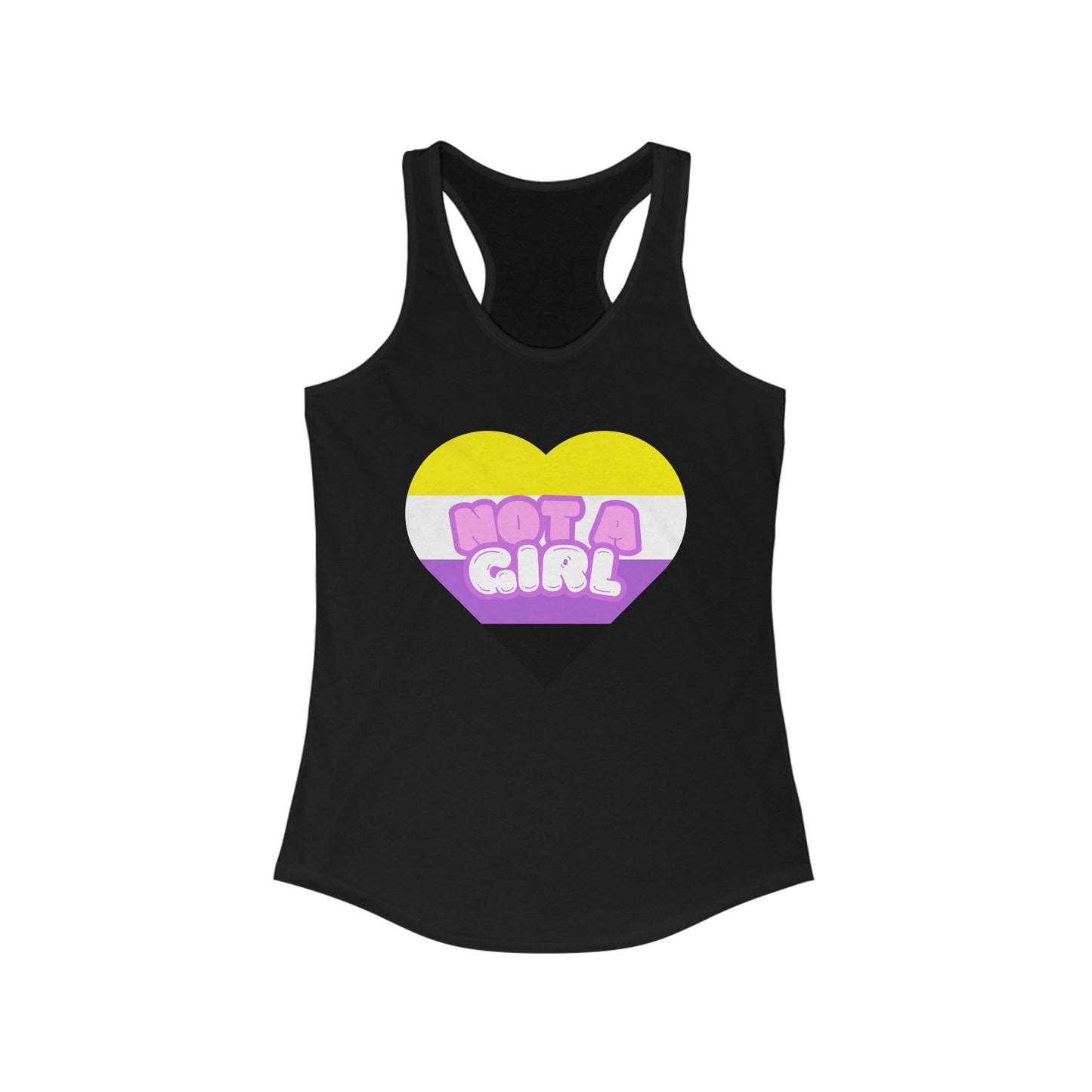 Not A Girl Racerback Tank Top, Taste Pride Shirt, LGBTQ+ Apparel, Summer Activewear, Festival Outfit