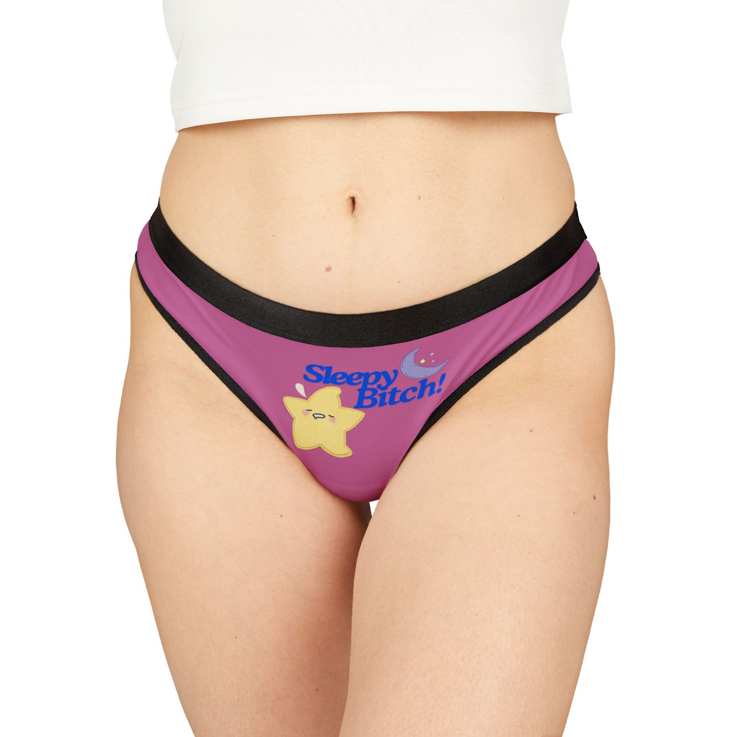Sleepy Bitch Women's Thongs - Comfortable & Fun Lingerie for Relaxed Vibes