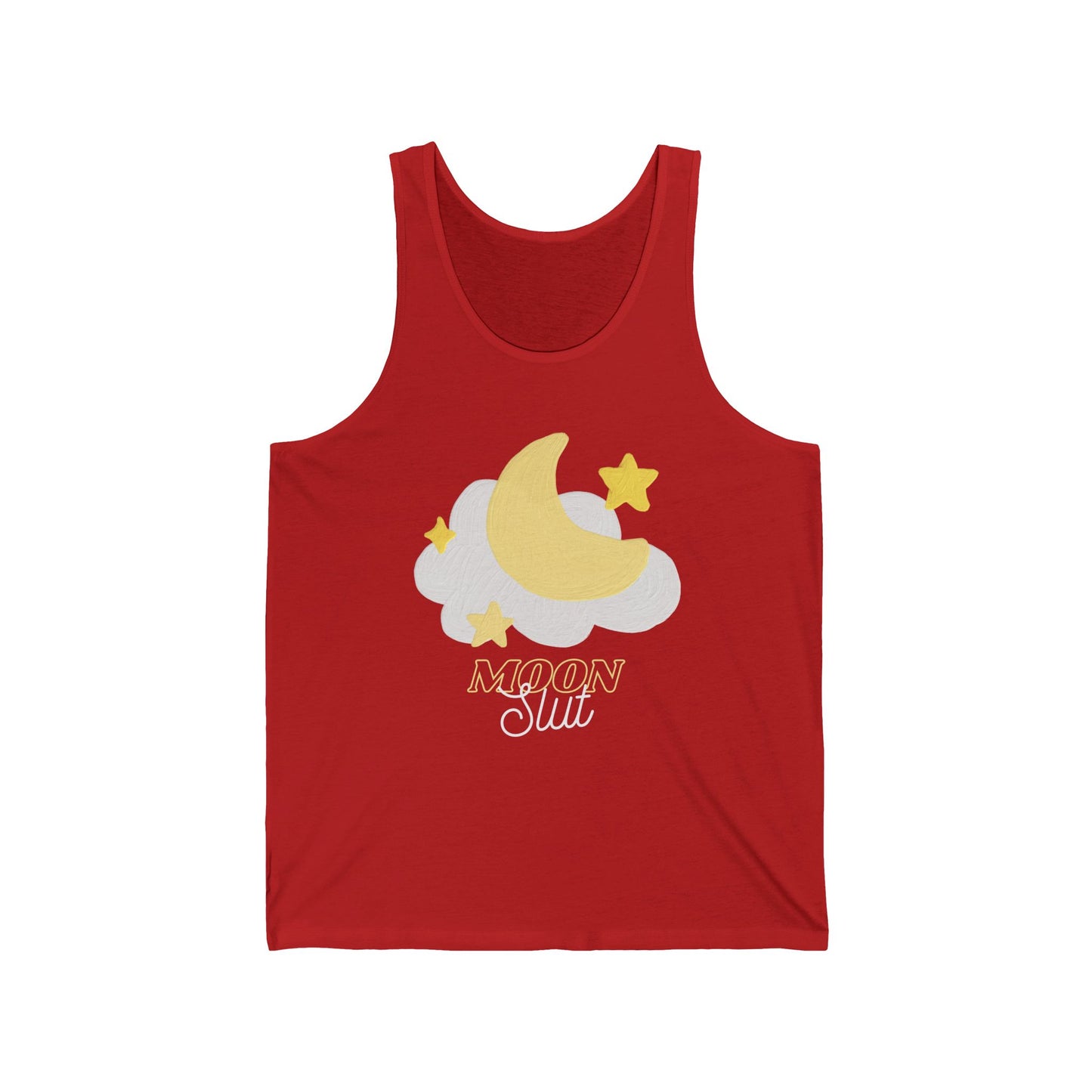 Moon Dream Unisex Jersey Tank - Cozy Stars & Clouds Design