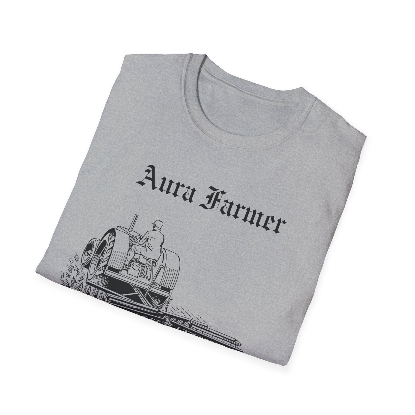 Aura Farmer Unisex Softstyle T-Shirt, Casual Tee for Nature Lovers, Anime Enthusiast and the Brooding Badass who likes to sit silently in the corner.