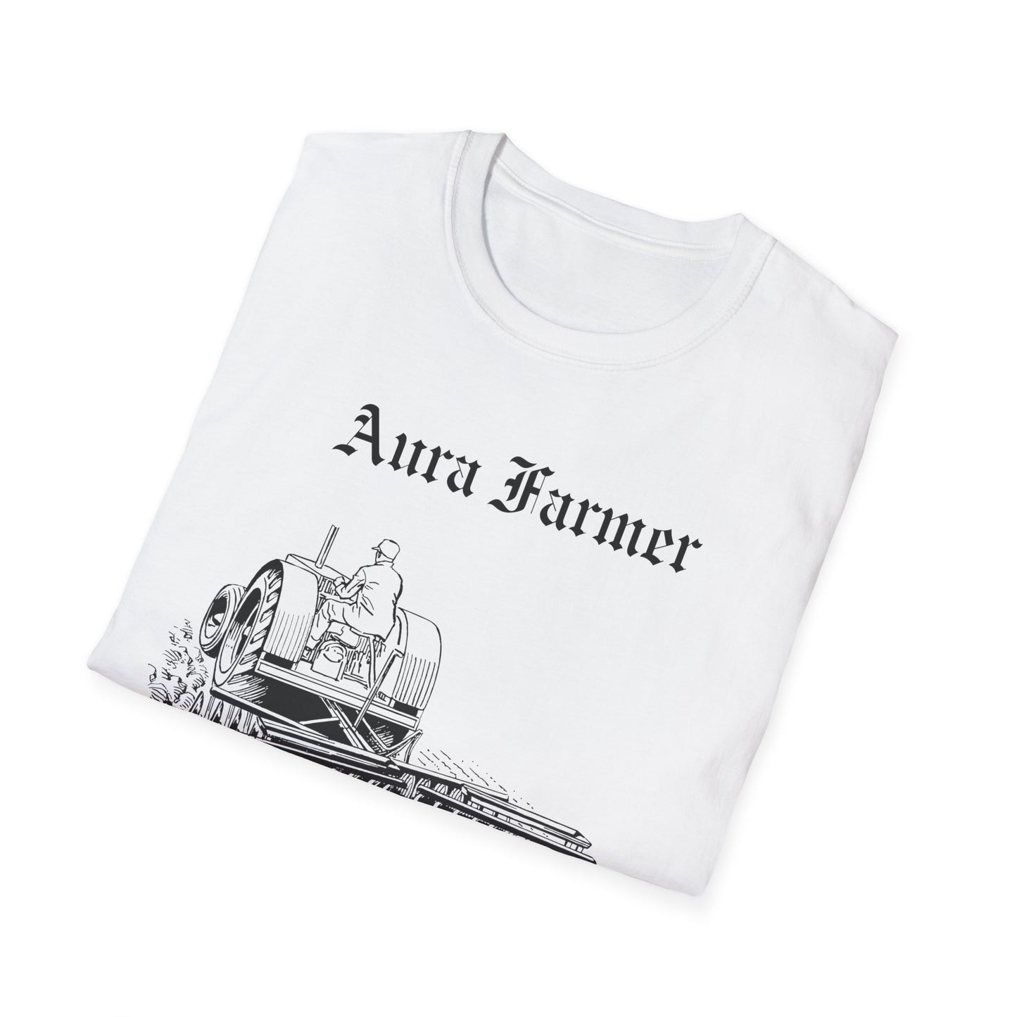 Aura Farmer Unisex Softstyle T-Shirt, Casual Tee for Nature Lovers, Anime Enthusiast and the Brooding Badass who likes to sit silently in the corner.