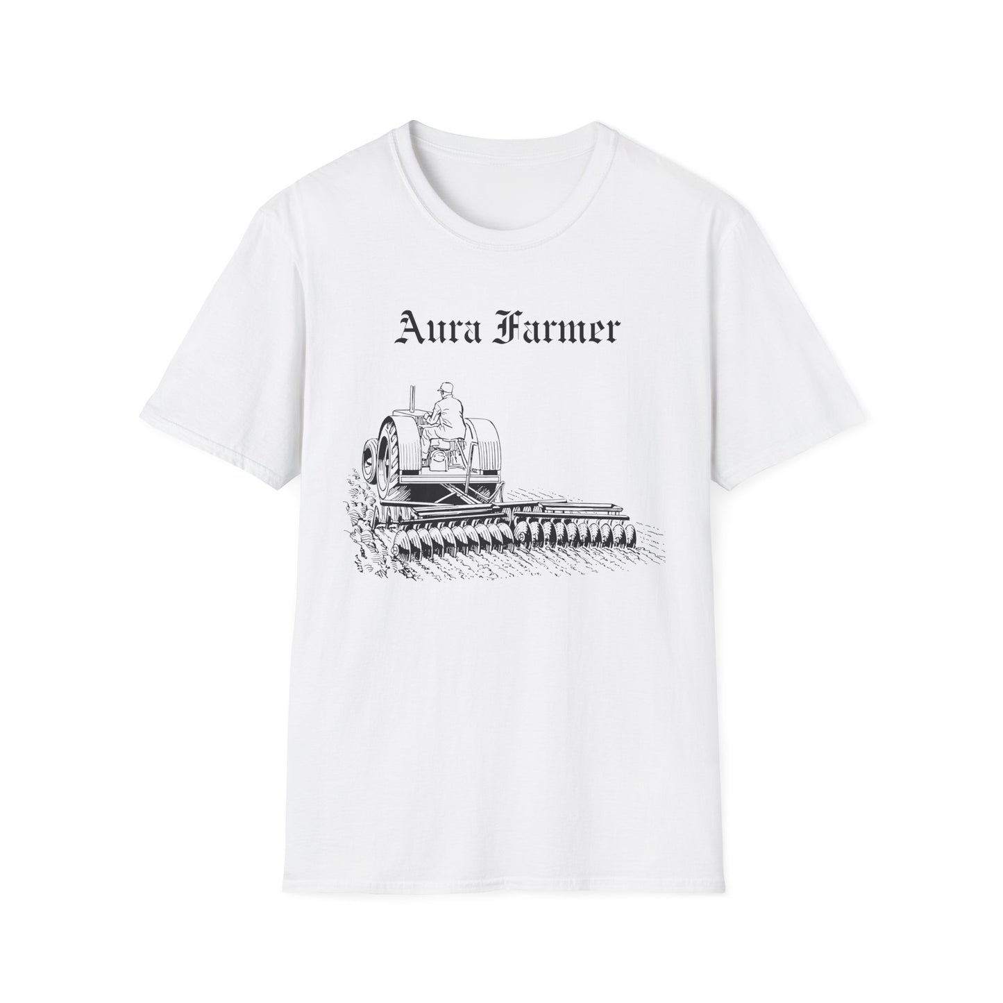 Aura Farmer Unisex Softstyle T-Shirt, Casual Tee for Nature Lovers, Anime Enthusiast and the Brooding Badass who likes to sit silently in the corner.