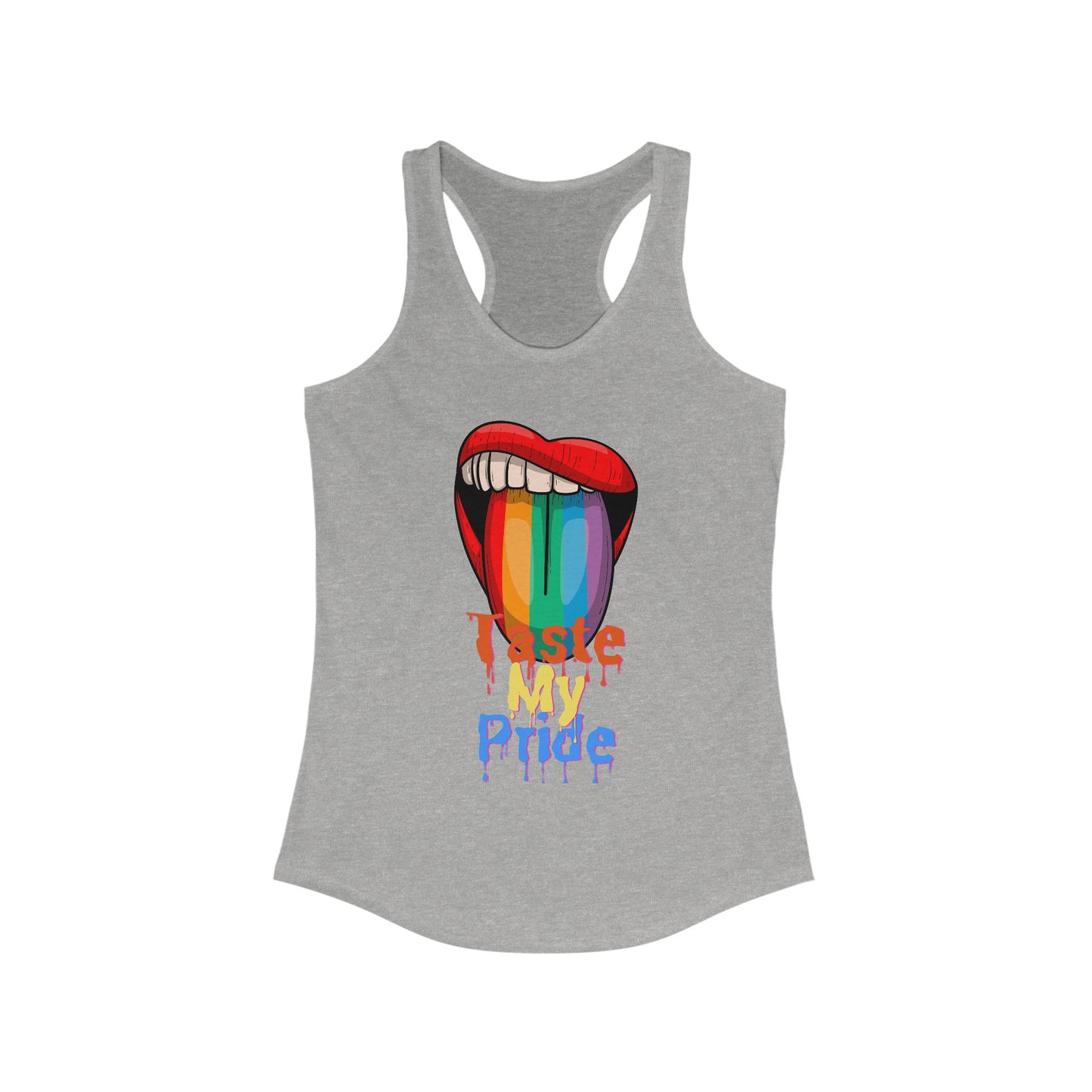Pride Graphic Racerback Tank Top, Taste Pride Shirt, LGBTQ+ Apparel, Summer Activewear, Festival Outfit